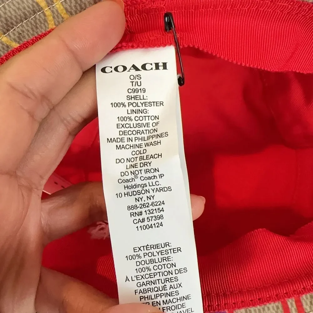 NWT Coach Rainbow Signature‎ Bucket Hat - Picture 5 of 6